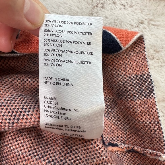 Anthropologie Maeve Carys Mock Neck Sweater Orange Geometric Size XS - Picture 9 of 9